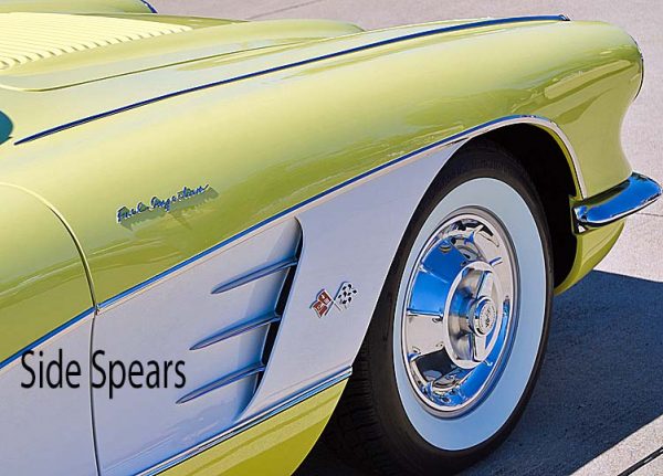 1958 Corvette side spears