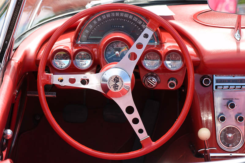 A Corvette tachometer