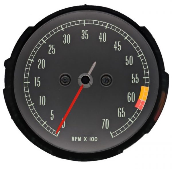 1965-1967 Corvette 6000RPM Redline Tachometer