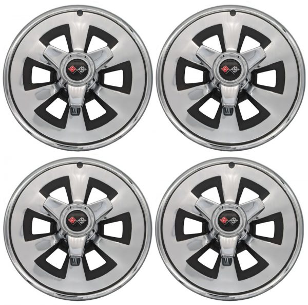 1965 Corvette hubcaps/wheel covers with spinners - 4