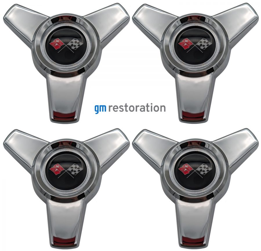 1965 Corvette Hubcap Spinners | Set of 4 | GM Restoration Parts