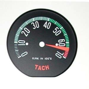 early Corvette Tachometer Face High RPM New jpg